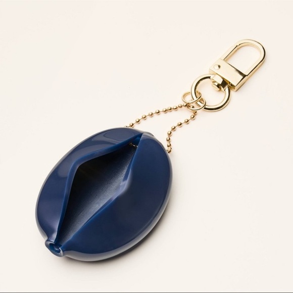 Kate Spade x Target “ my two cents “ Navy Blue Coin Holder Keychain - Picture 3 of 8